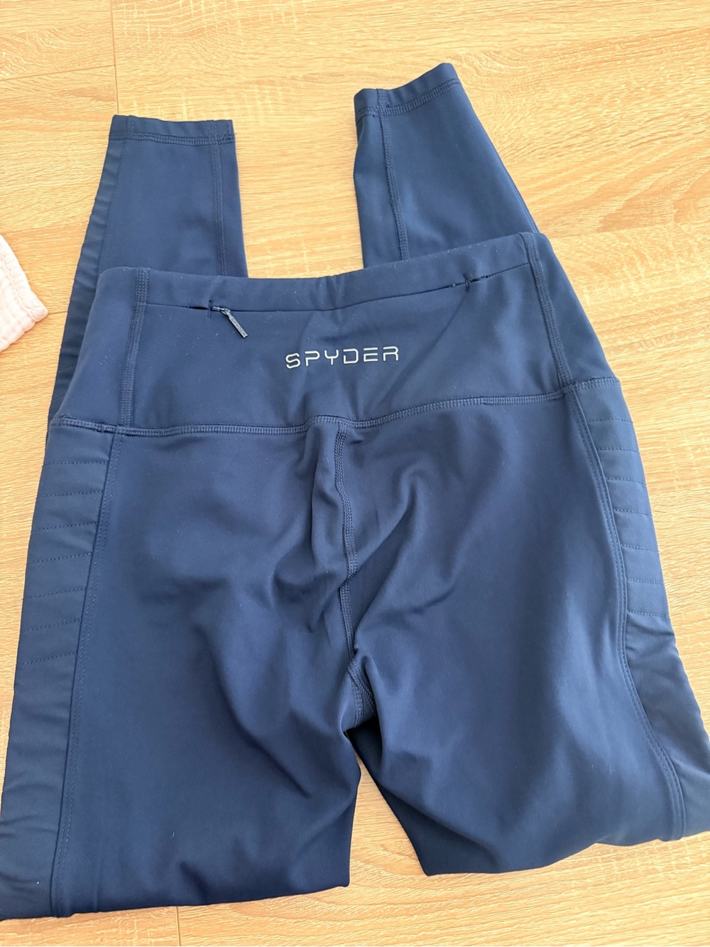 Spyder Women's Dark Navy Stretch Performance Leggings with fleece lining size sm